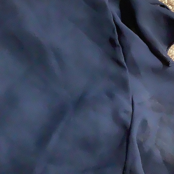 Zuliana Dark Blue Ruffle Trim Sarong. Made in USA New With Tags - Picture 4 of 4